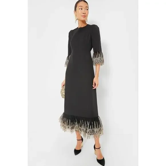 POMANDER PLACE Black Lillith Dress Size M NWT Retail $188 Tuckernuck - Picture 4 of 7